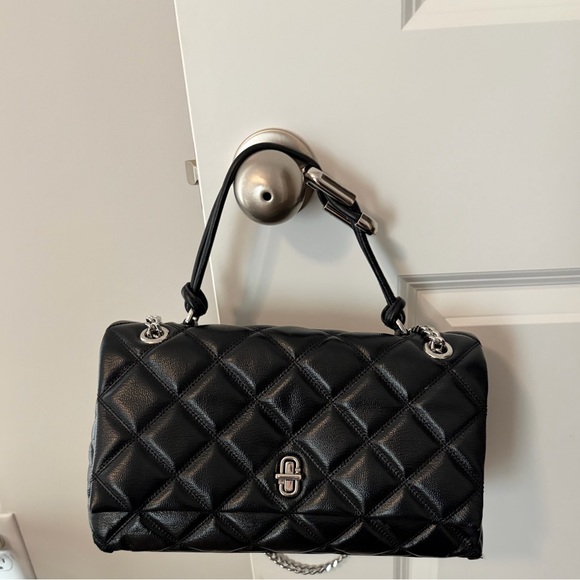 Black Quilted Leather Handbag - Picture 9 of 13